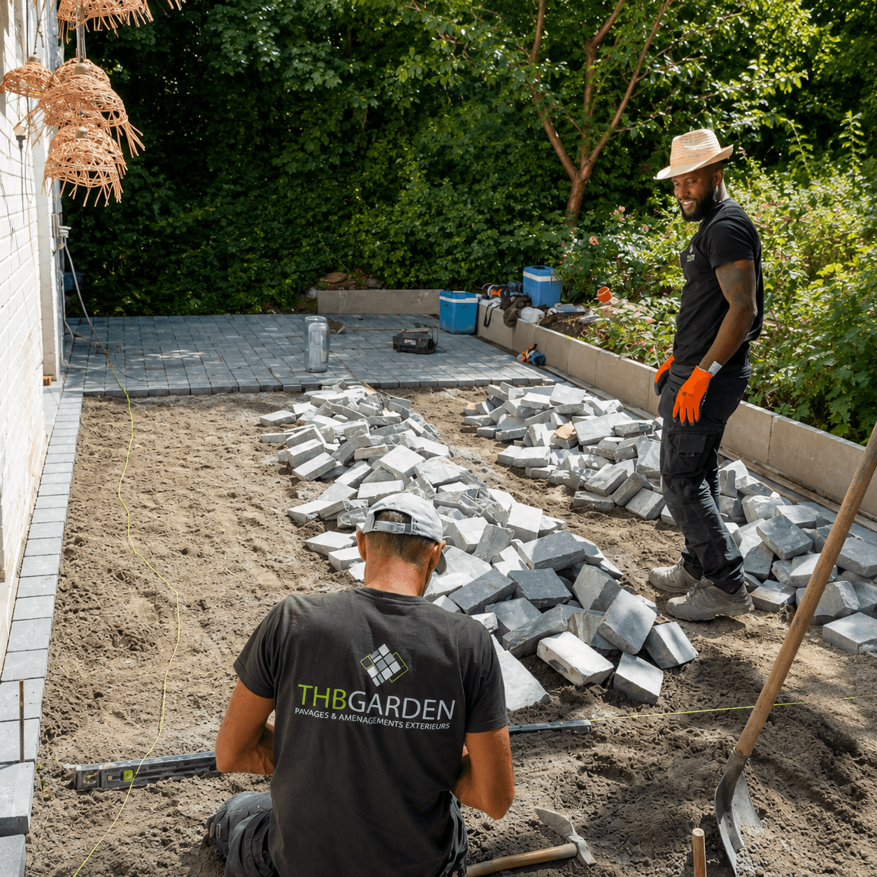 Équipe THB Garden sur chantier